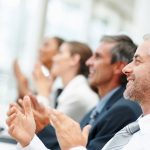 Men applauding