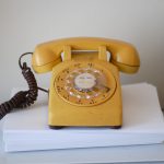 Old rotary table phone