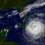 Satellite image of a hurricane